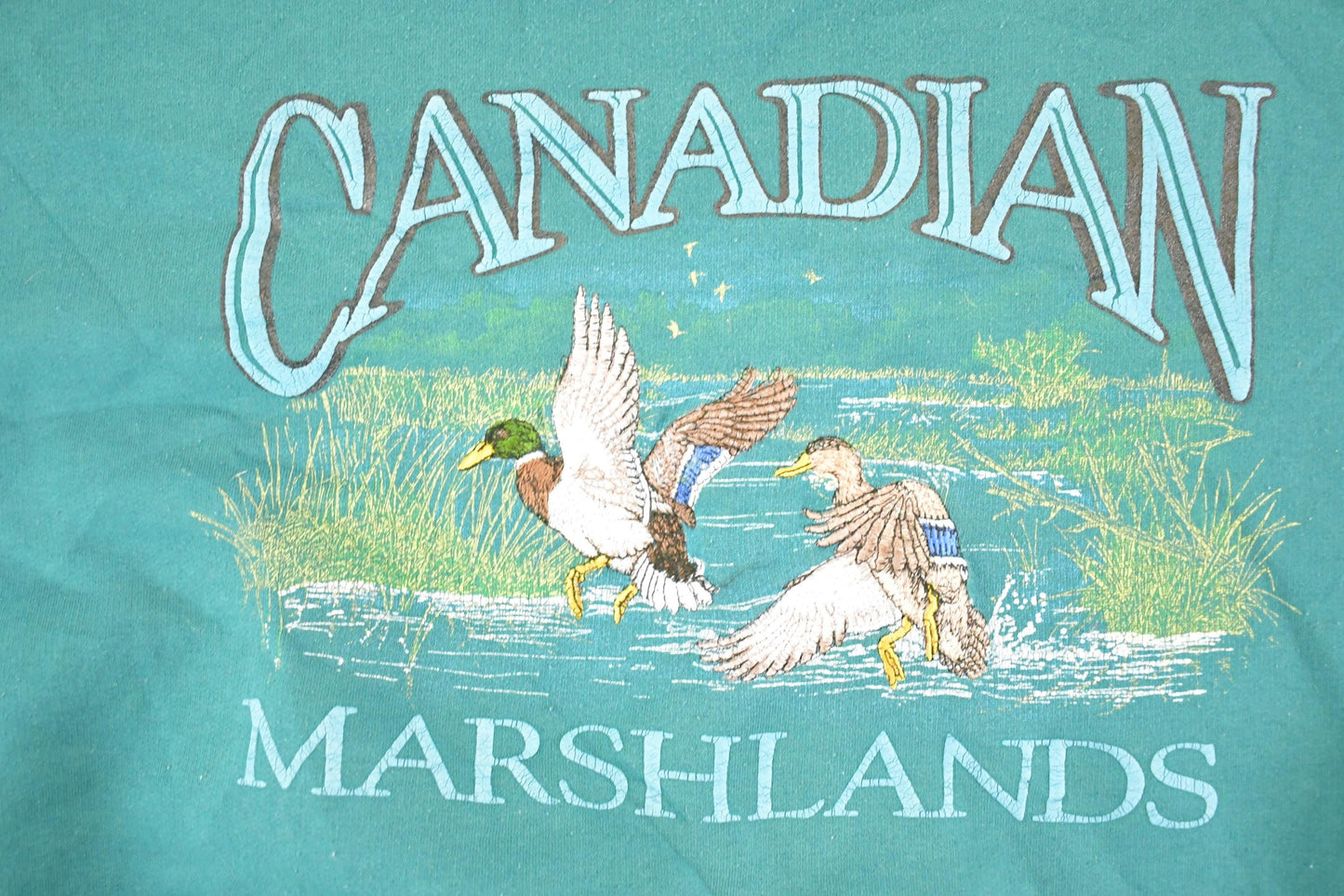 Vintage 1990s Canadian Marshlands Souvenir Crewneck Sweatshirt Men's XL from propervintagecanada