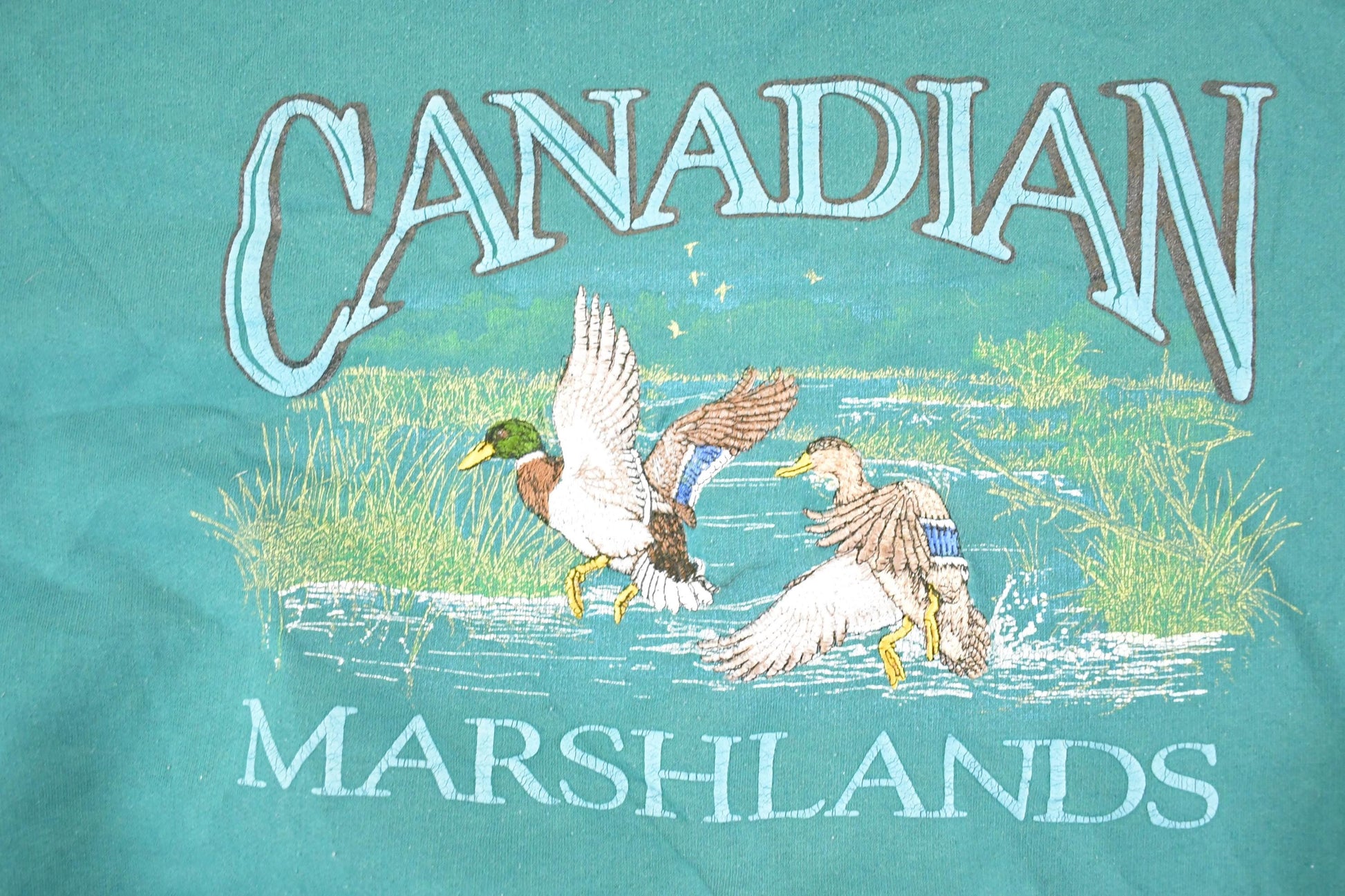 Vintage 1990s Canadian Marshlands Souvenir Crewneck Sweatshirt Men's XL from propervintagecanada