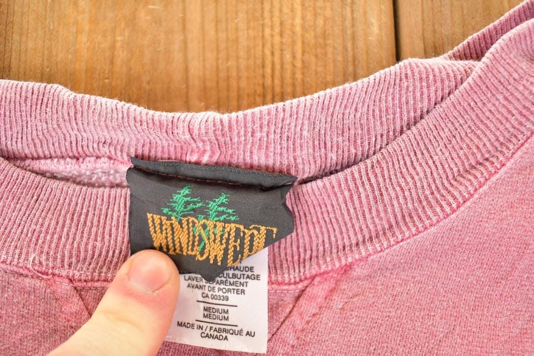 Vintage 1990s Canadian Outfitters Embroidered Moose Garment Dyed Crewneck Sweatshirt Men's L from propervintagecanada