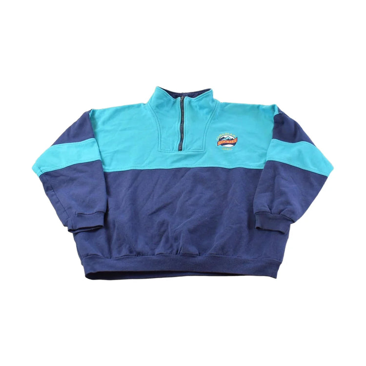 Vintage 1990s Canadian Rockies Banff Quarter Zip Sweatshirt Men's L from propervintagecanada