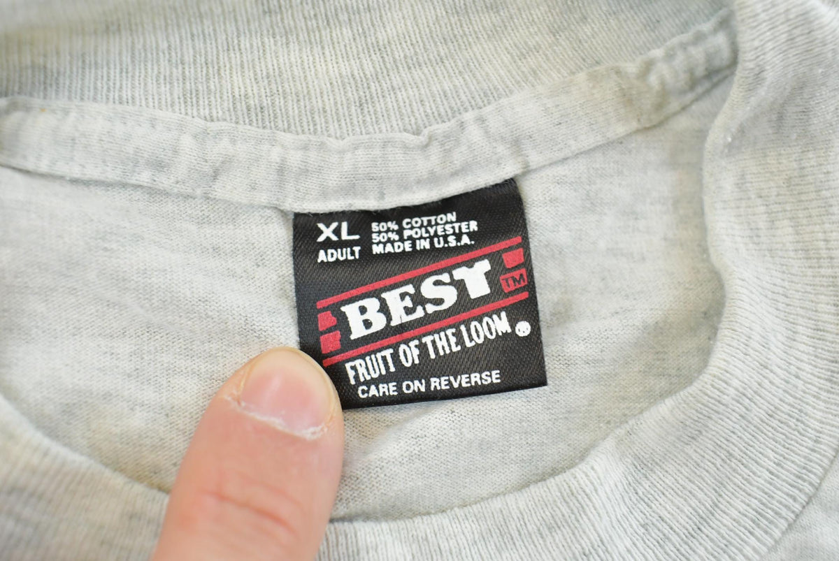 Vintage 1990s Cancer vs Christ Embroidered T-Shirt Mens L from propervintagecanada