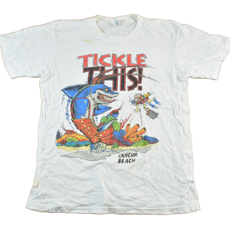 Vintage 1990s Cancun Mexico Graphic Souvenir T Shirt Men's Large from propervintagecanada