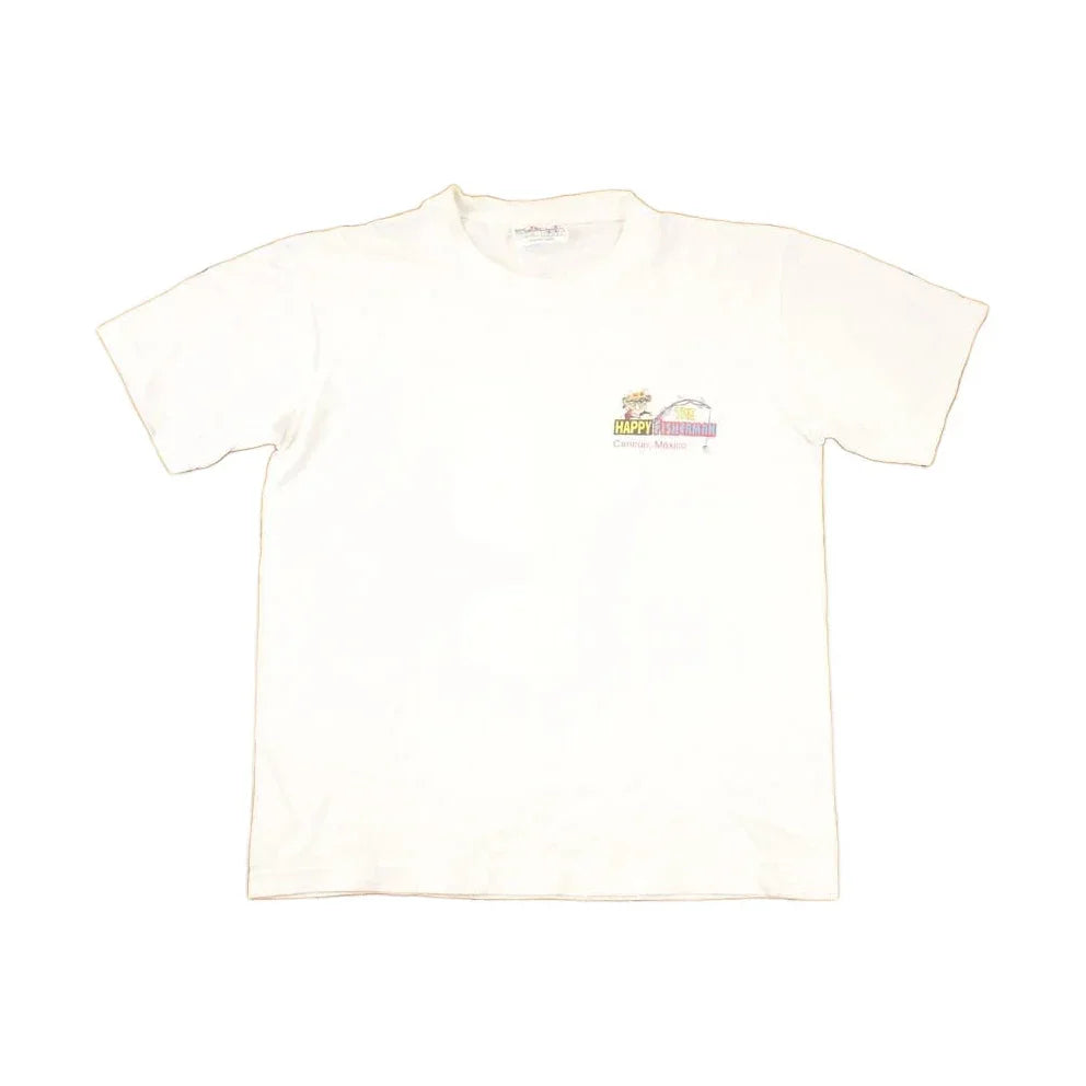 Vintage 1990s Cancun Mexico Happy Fisherman Souvenir T-Shirt Men's M from propervintagecanada