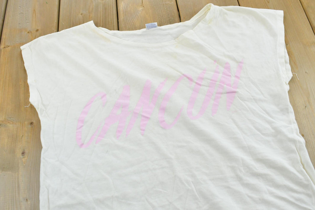 Vintage 1990s Cancun Mexico Souvenir Travel Tank Top T-Shirt Mens M from propervintagecanada