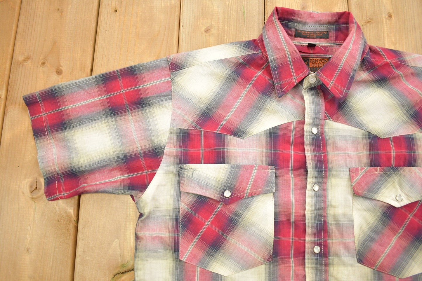 Vintage 1990s Canyon Guide Western Flannel Button Up Shirt Men's Medium from propervintagecanada