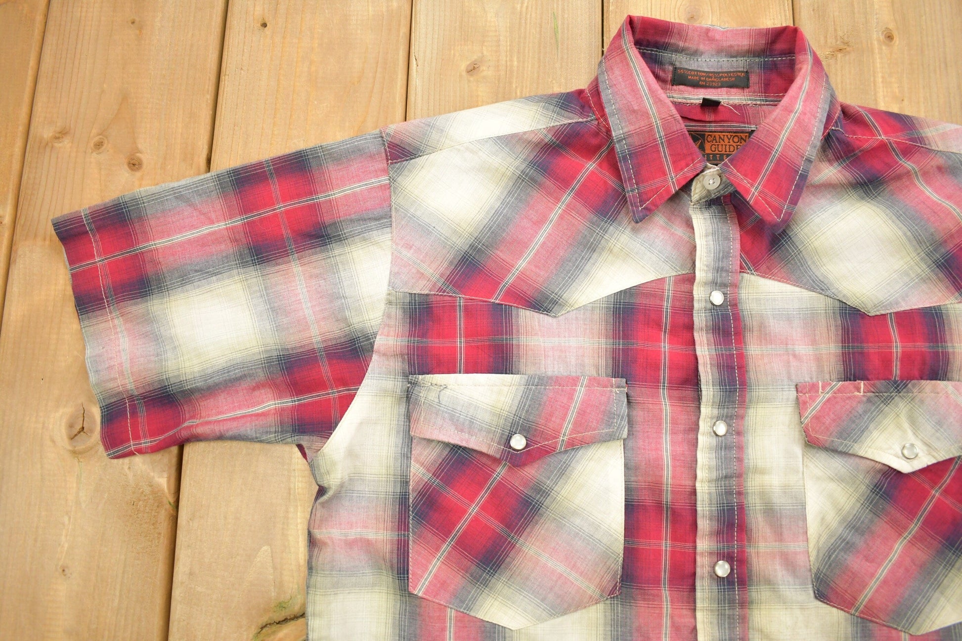 Vintage 1990s Canyon Guide Western Flannel Button Up Shirt Men's Medium from propervintagecanada