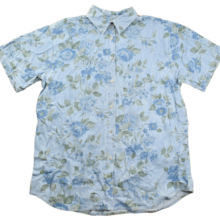 Vintage 1990s Capacity Floral Button Up Shirt Men's Large from propervintagecanada