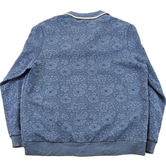 Vintage 1990s Cape Cod Floral Collared Sweatshirt Sun Faded Men's Medium from propervintagecanada