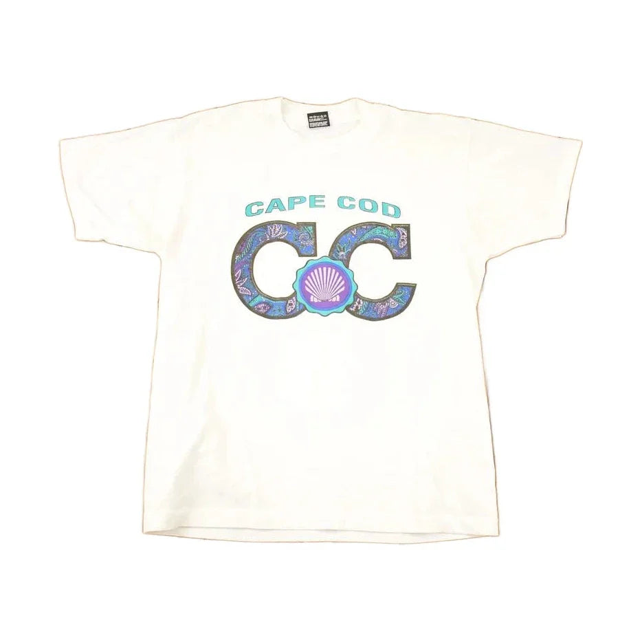 Vintage 1990s Cape Cod Souvenir Shells Travel T-Shirt Men's M from propervintagecanada