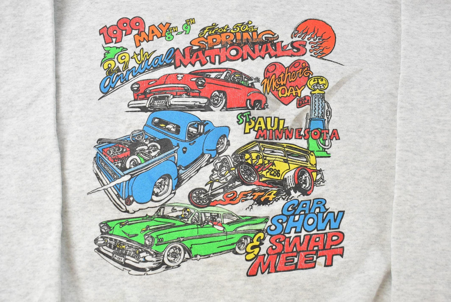 Vintage 1990s Car Show Swap Meet Minnesota Crewneck Sweatshirt Men's L from propervintagecanada