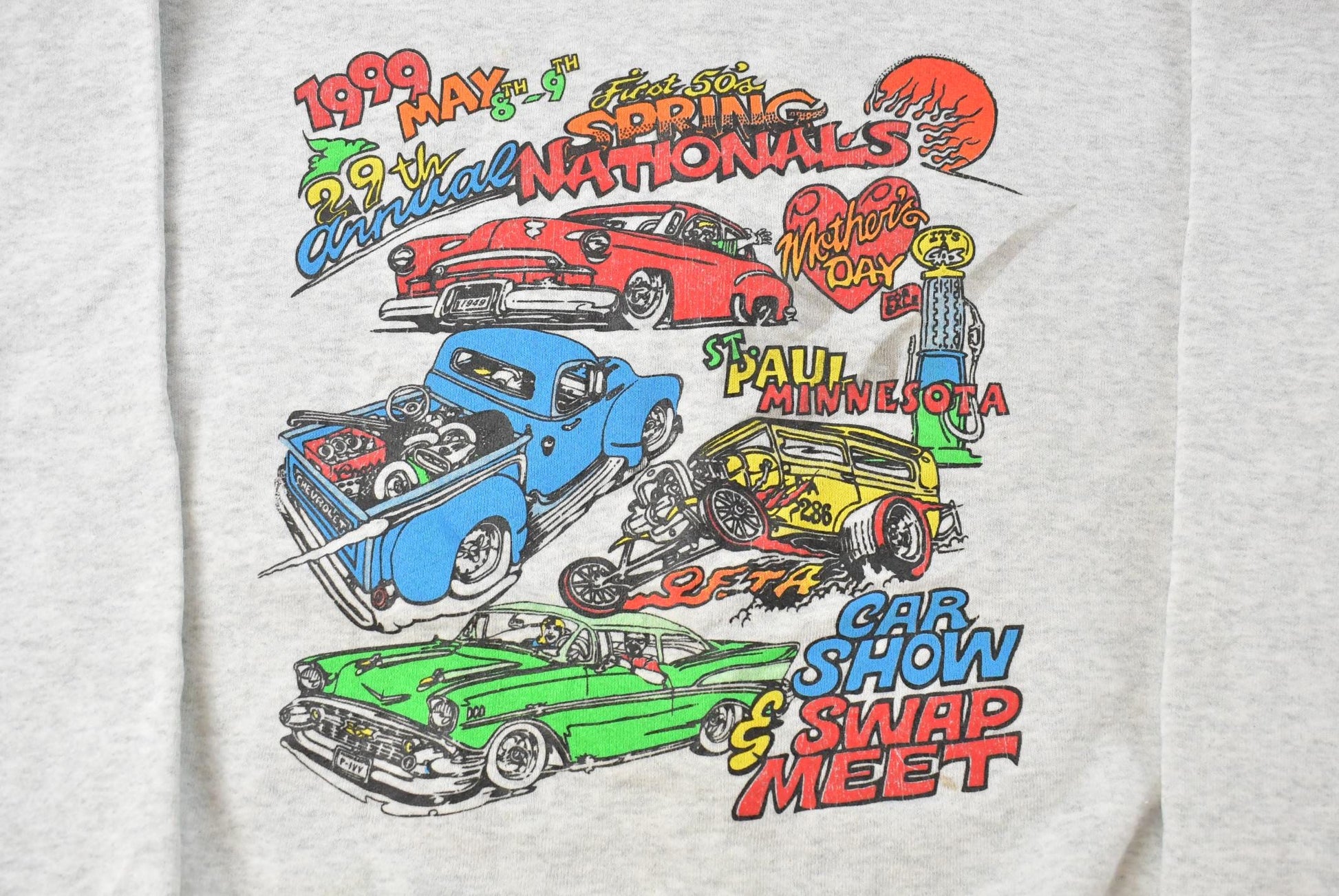Vintage 1990s Car Show Swap Meet Minnesota Crewneck Sweatshirt Men's L from propervintagecanada