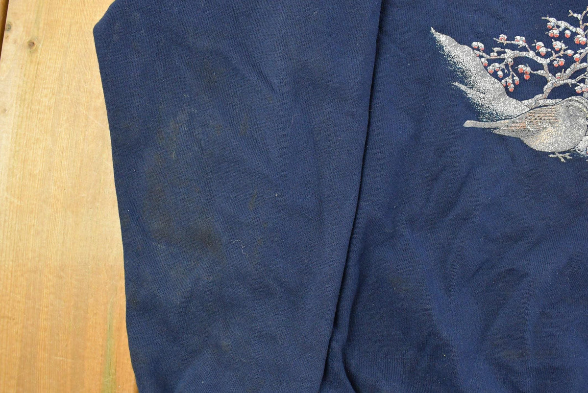 Vintage 1990s Cardinal Birds Double Collared Crewneck Sweatshirt Men's Large from propervintagecanada