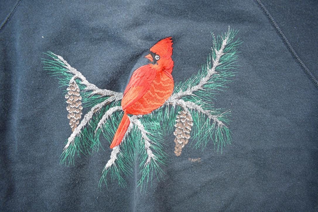 Vintage 1990s Cardinal Embroidered Crewneck Men's XL from propervintagecanada
