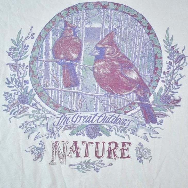 Vintage 1990s Cardinal Nature Graphic T-Shirt Men's 2XL from propervintagecanada