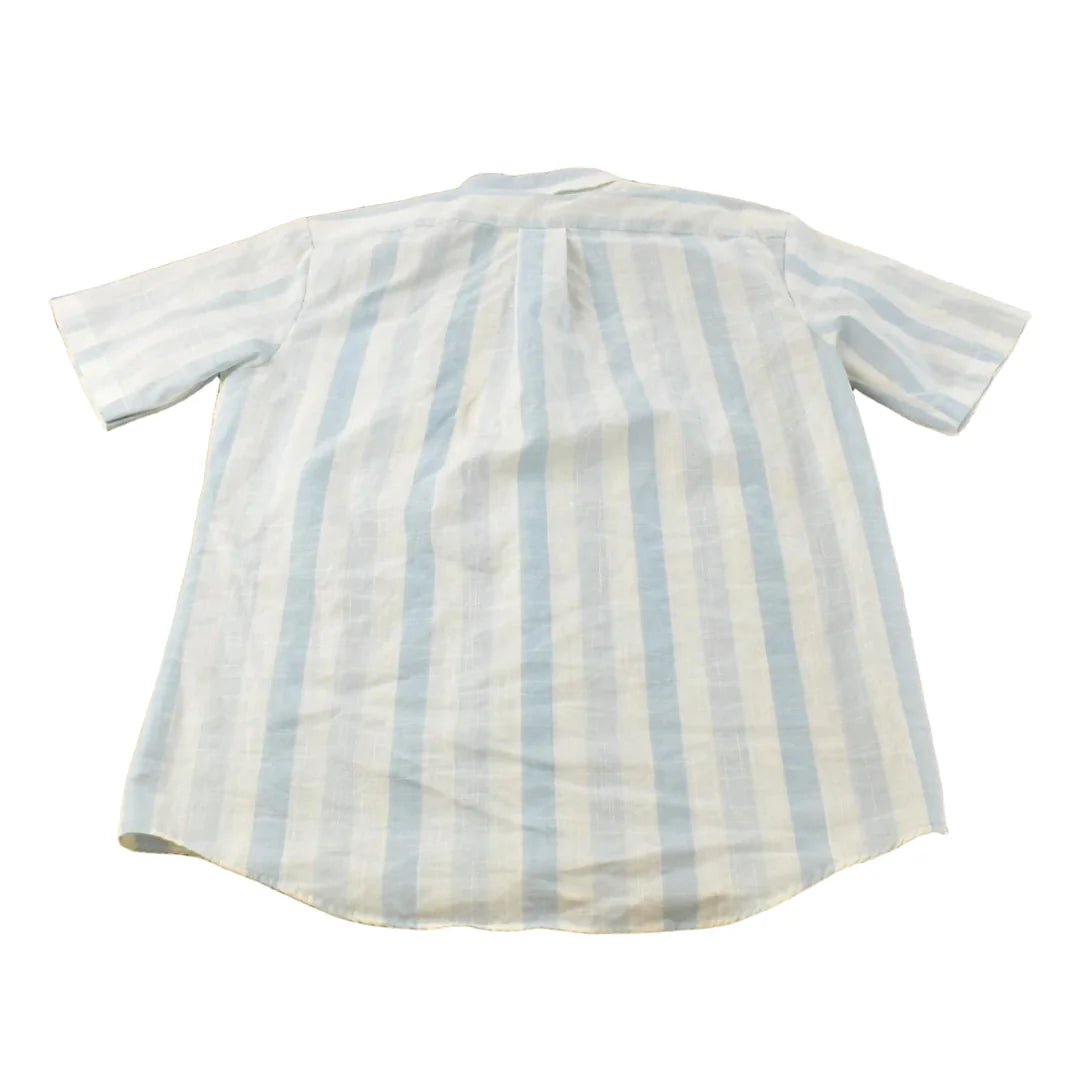 Vintage 1990s Career Club Striped Button Up Shirt Men's L from propervintagecanada