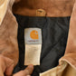 Vintage 1990s Carhartt Arctic Quilt Lined Distressed Jacket Men's XL / Thrashed Sun Faded / Black Workwear Coat from propervintagecanada