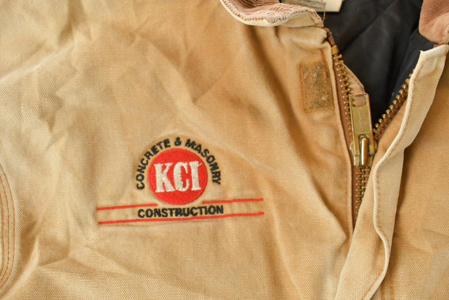 Vintage 1990s Carhartt Arctic Quilt Lined Distressed Jacket Men's XL / Thrashed Sun Faded / Black Workwear Coat from propervintagecanada