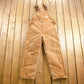 Vintage 1990s Carhartt Beige Double Knee Canvas Quilted Overalls Men's 38 x 30.5 from propervintagecanada