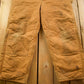 Vintage 1990s Carhartt Beige Double Knee Canvas Quilted Overalls Men's 44 x 30 from propervintagecanada