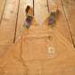 Vintage 1990s Carhartt Beige Double Knee Canvas Quilted Overalls Men's 46 x 30 from propervintagecanada
