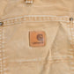 Vintage 1990s Carhartt Beige Double Knee Work Pants Men's 33 x 30 from propervintagecanada