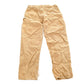 Vintage 1990s Carhartt Beige Double Knee Work Pants Men's 35 x 29 from propervintagecanada