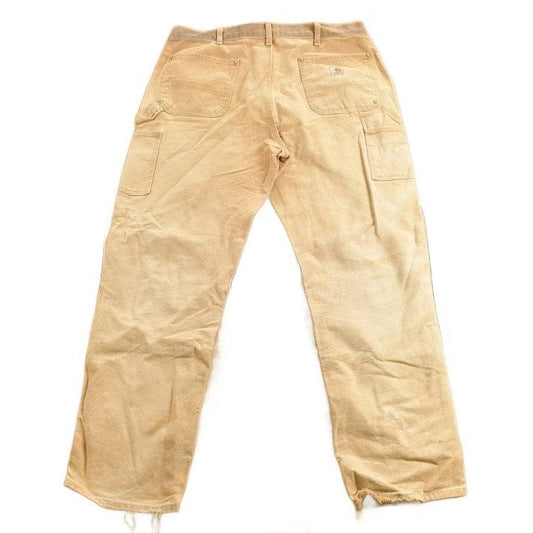 Vintage 1990s Carhartt Beige Double Knee Work Pants Men's 38 x 32 from propervintagecanada