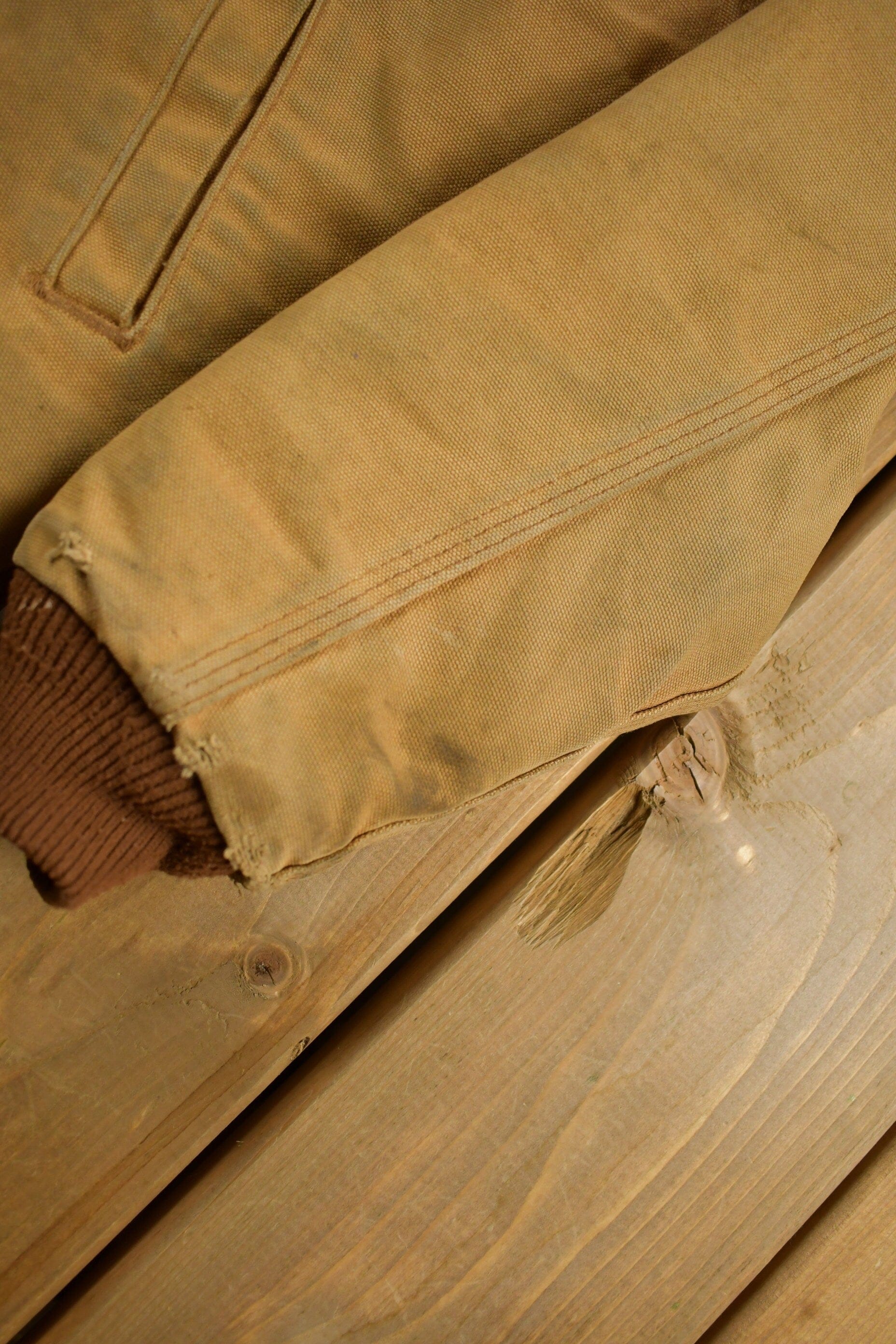 Vintage 1990s Carhartt Beige Traditional Work Jacket Youth M from propervintagecanada