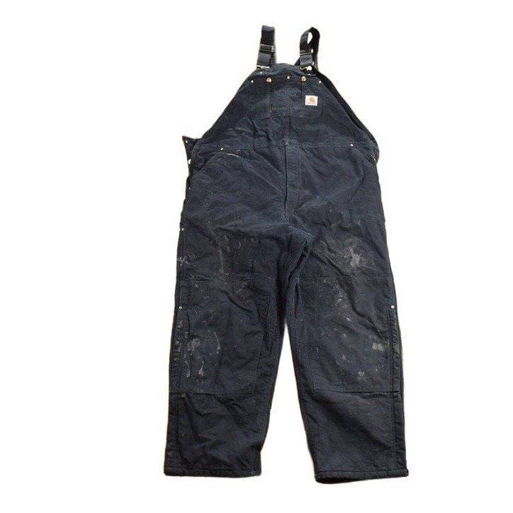 Vintage 1990s Carhartt Black Canvas Double Knee Overalls from propervintagecanada