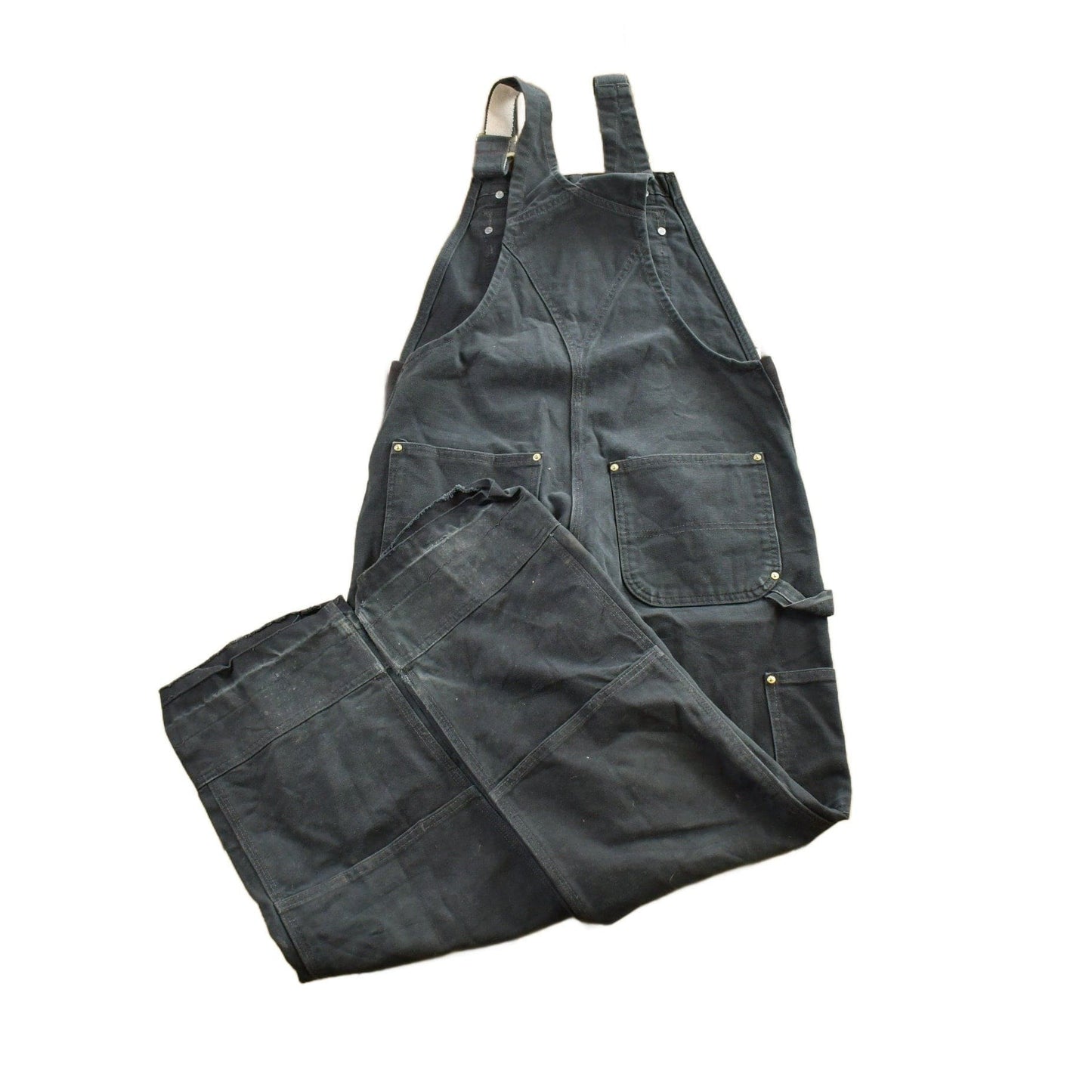 Vintage 1990s Carhartt Black Canvas Overalls Men's 40 x 31 from propervintagecanada