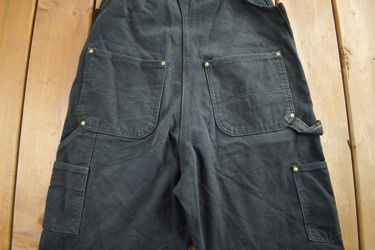 Vintage 1990s Carhartt Black Canvas Overalls Men's 40 x 31 from propervintagecanada