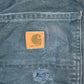 Vintage 1990s Carhartt Black Denim Work Jeans Men's 38 x 32 from propervintagecanada