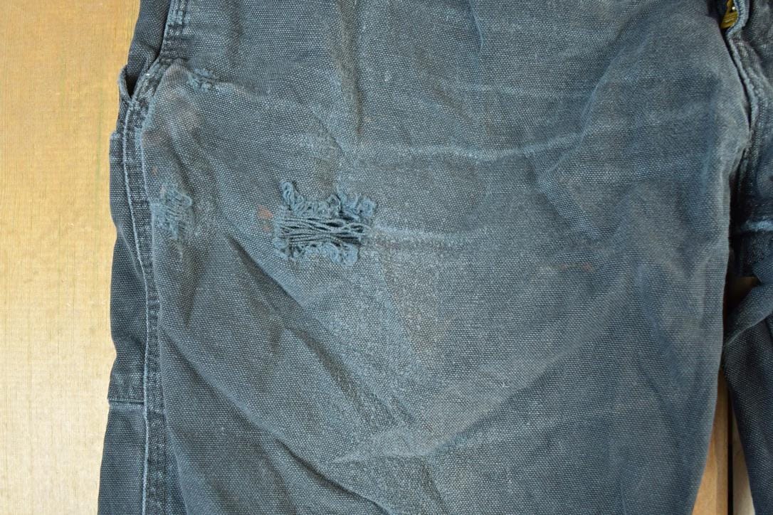 Vintage 1990s Carhartt Black Denim Work Jeans Men's 38 x 32 from propervintagecanada