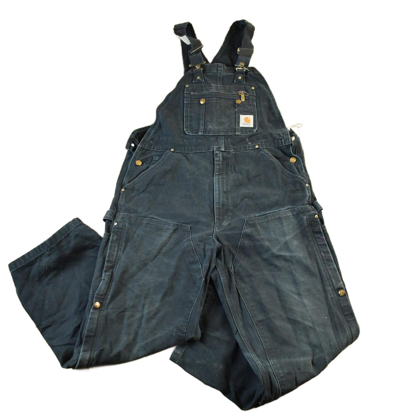 Vintage 1990s Carhartt Black Double Knee Canvas Overalls Men's 36 x 27 from propervintagecanada