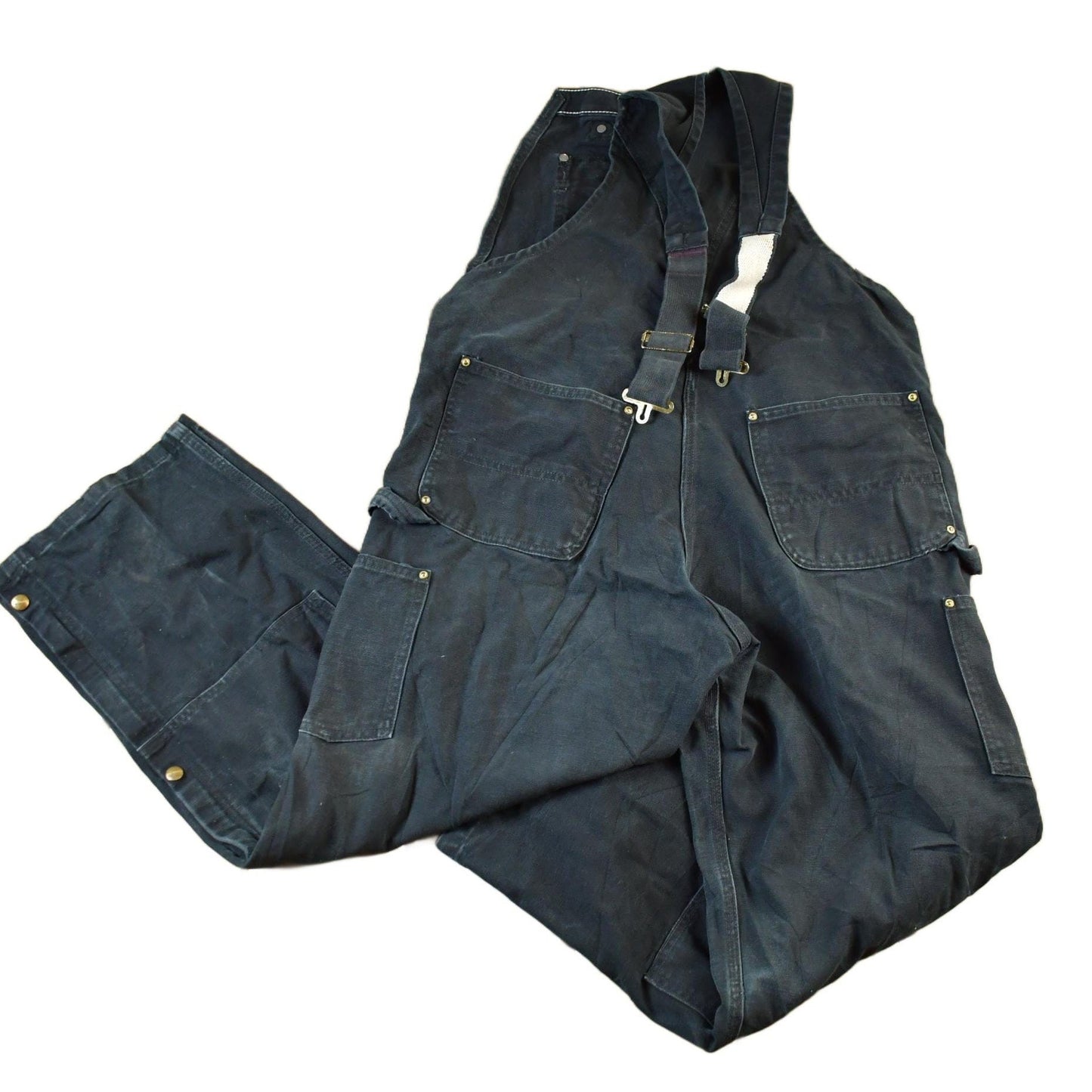 Vintage 1990s Carhartt Black Double Knee Canvas Overalls Men's 36 x 27 from propervintagecanada