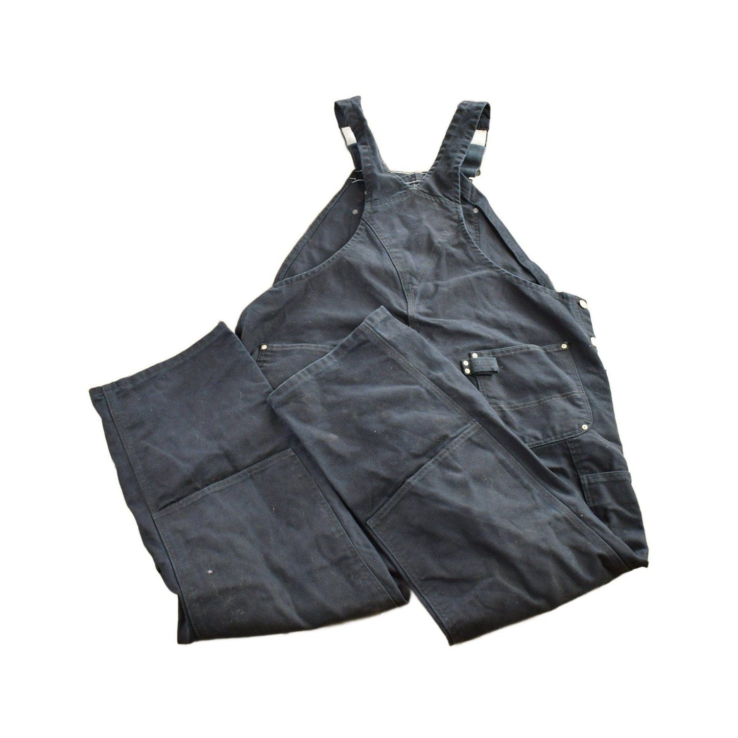 Vintage 1990s Carhartt Black Double Knee Canvas Overalls Men's 44 x 30 from propervintagecanada