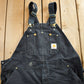 Vintage 1990s Carhartt Black Double Knee Canvas Overalls Men's 44 x 30 from propervintagecanada