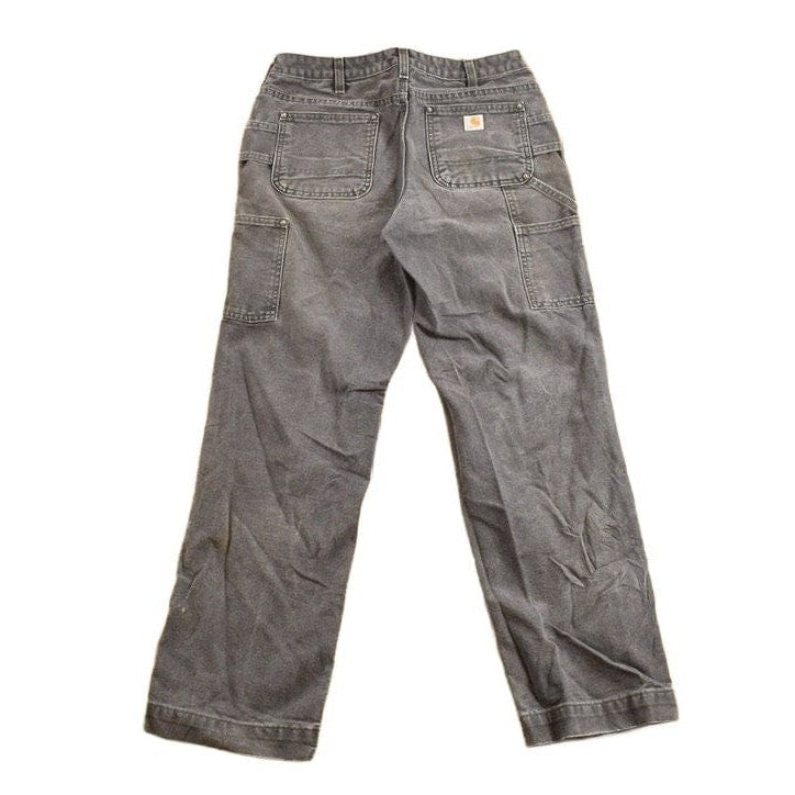 Vintage 1990s Carhartt Black Double Knee Work Pants Men's 31 x 29 from propervintagecanada