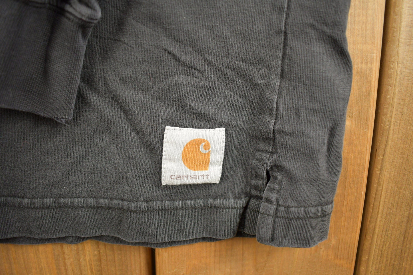 Vintage 1990s Carhartt Blank Black Long Sleeve Sweatshirt Men's 2XL from propervintagecanada