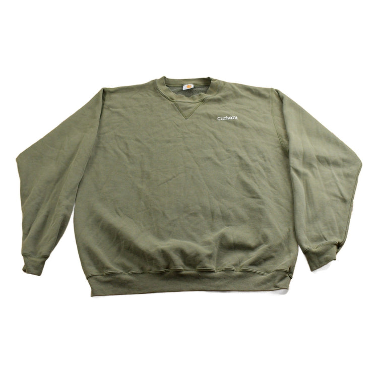Vintage 1990s Carhartt Blank Green Crewneck Sweatshirt Men's Large from propervintagecanada