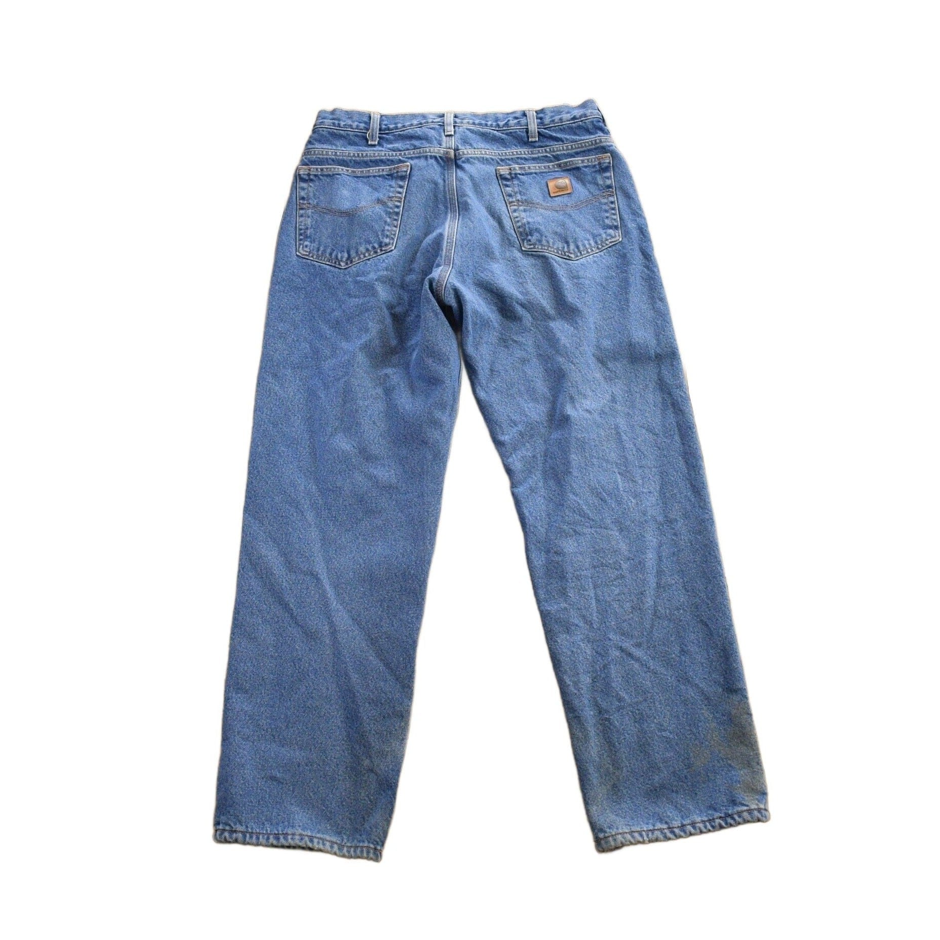 Vintage 1990s Carhartt Blanket Lined Blue Jeans Men's 36 x 30 from propervintagecanada