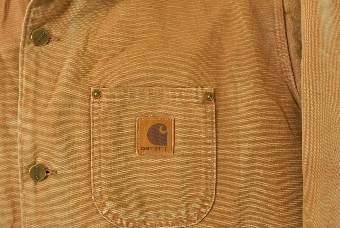 Vintage 1990s Carhartt Blanket Lined Button Up Chore Coat Men's XL from propervintagecanada