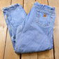 Vintage 1990s Carhartt Blanket Lined Carpenter Jeans Men's 36 x 29 from propervintagecanada