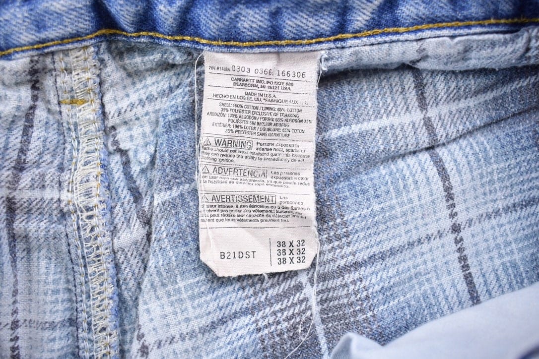 Vintage 1990s Carhartt Blanket Lined Carpenter Jeans Men's 36 x 29 from propervintagecanada