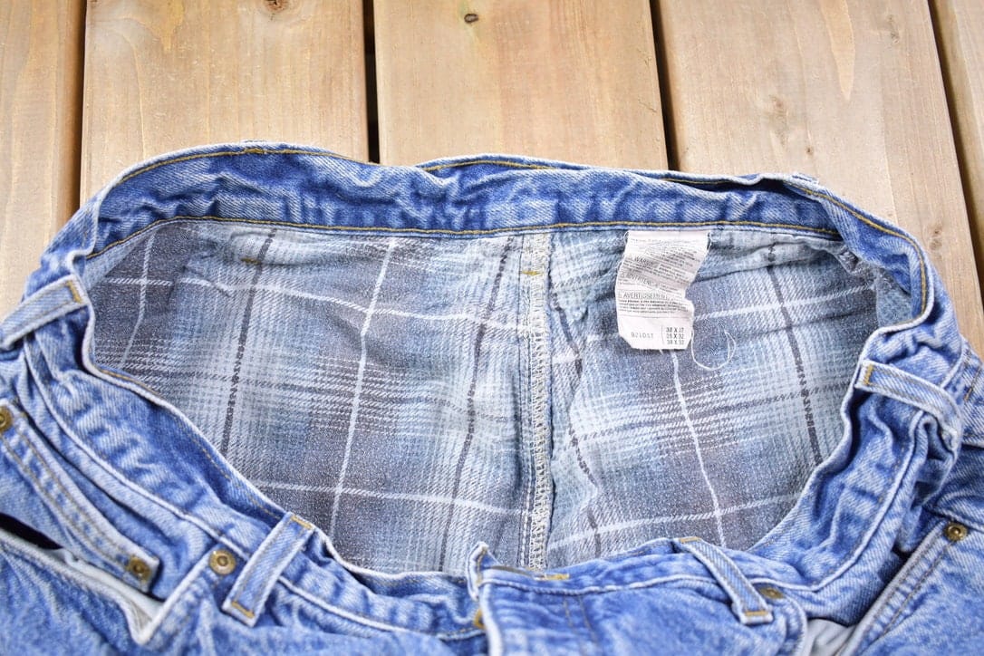 Vintage 1990s Carhartt Blanket Lined Carpenter Jeans Men's 36 x 29 from propervintagecanada