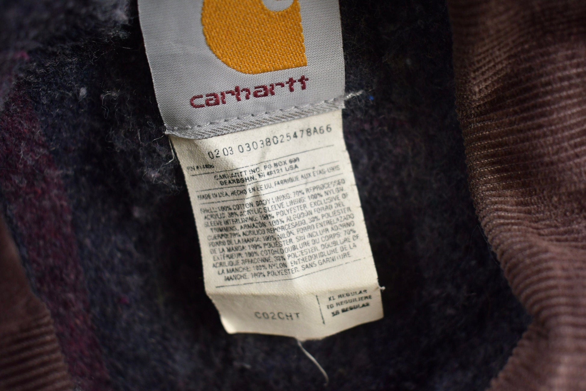 Vintage 1990s Carhartt Blanket Lined Chore Coat from propervintagecanada