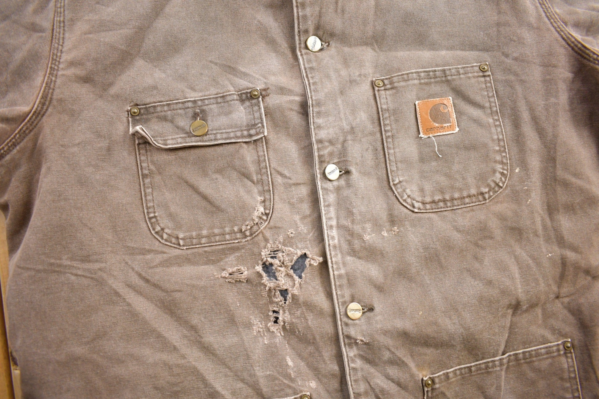 Vintage 1990s Carhartt Blanket Lined Chore Coat from propervintagecanada