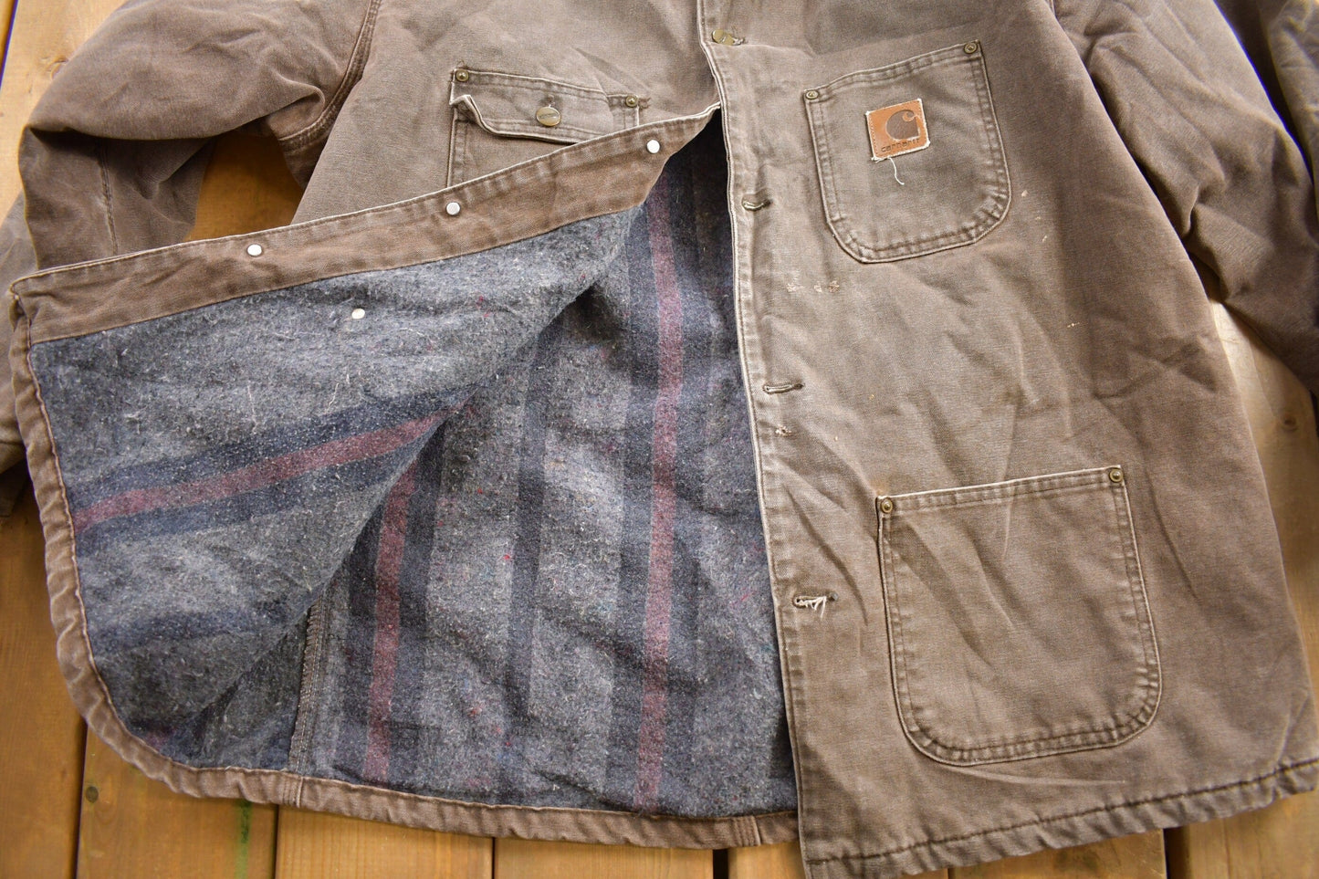 Vintage 1990s Carhartt Blanket Lined Chore Coat from propervintagecanada