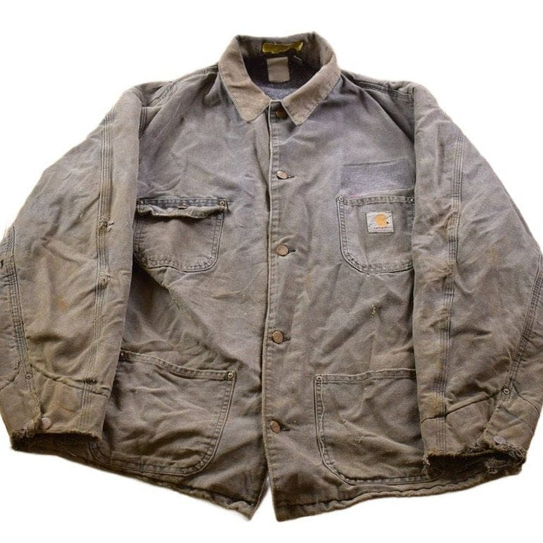 Vintage 1990s Carhartt Blanket Lined Chore Coat Men's Large from propervintagecanada
