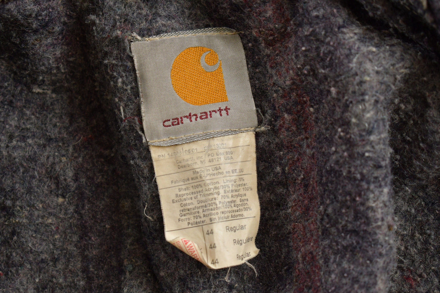 Vintage 1990s Carhartt Blanket Lined Chore Coat Men's Large from propervintagecanada